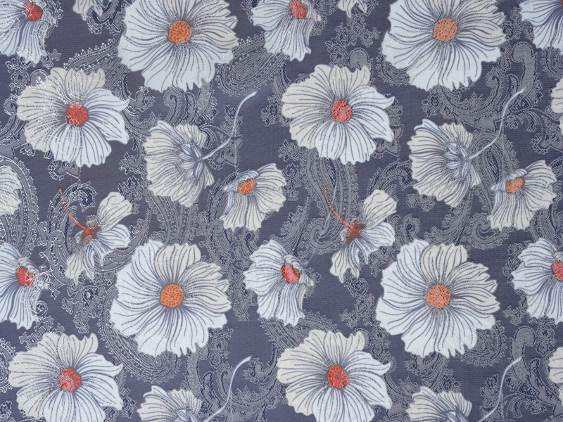 Polyester-viskos Jacquard tryckt fodertyg